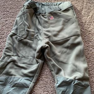 Military sage green fleece pant